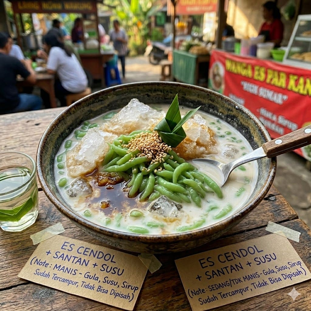 Es Cendol + Santan + Susu